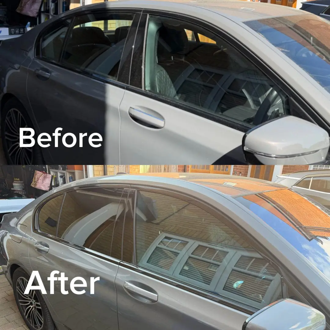 Before & after · rear glass